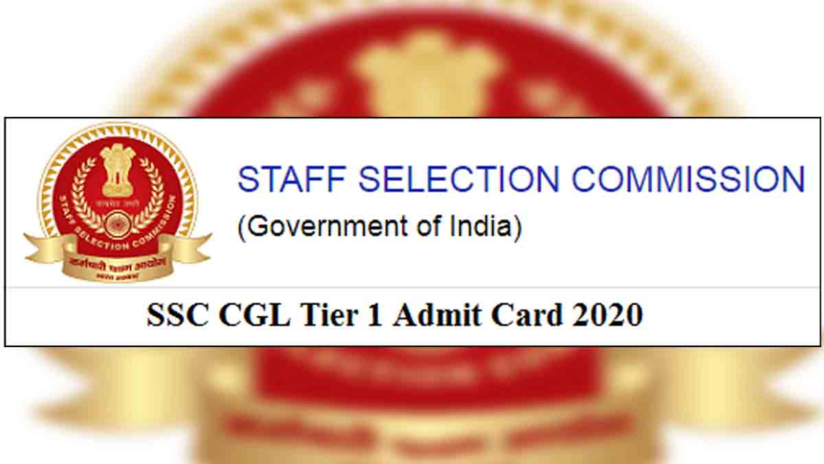 SSC CGL Tier 1 Admit Card 2020 Download